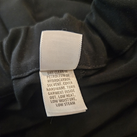 ST. JOHN black Pull-On Elastic Waistband Wide-Leg Pants L Office Career Pockets - Picture 8 of 8